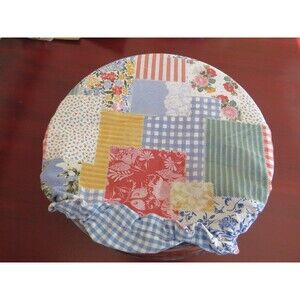 Kitchenaid Bowl Cover, Reversible Boho Patchwork and Blue Gingham Mixer Cover